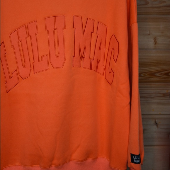 Lulu Mac Orange Sweatshirt NWT - Picture 2 of 6